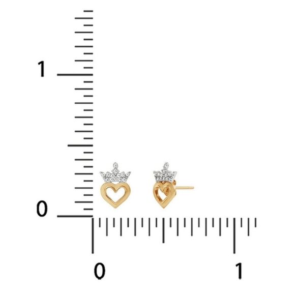 Disney Sterling Silver & 18 Gold-plate Stud earrings plus Trinket Dish - Picture 6 of 9